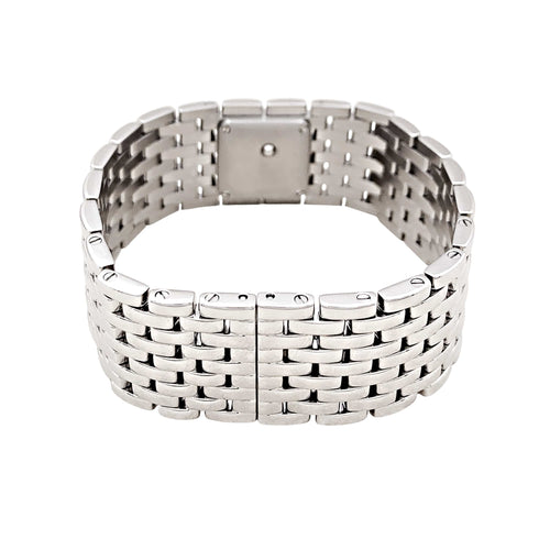 Montre Cartier Panthère Ruban - Montre manchette en acier et nacre 58 Facettes 35616