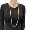 Collier Collier sautoir en or blanc, perles de Tahiti et diamants 58 Facettes 35701