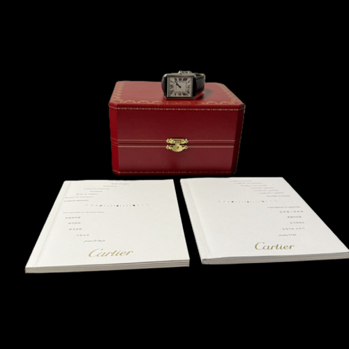 Montre Cartier Tank Solo - Montre en acier et cuir 58 Facettes MT47214