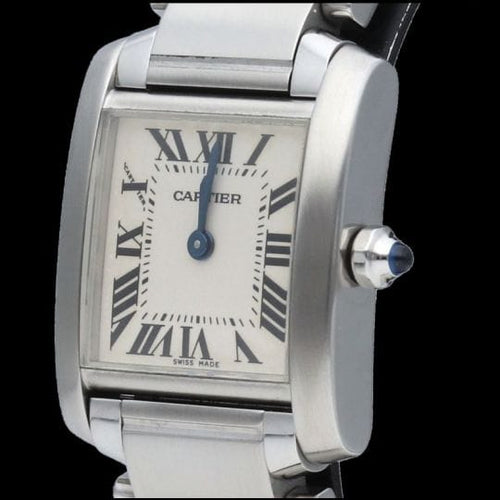 Montre Cartier Tank Française - Montre en acier 58 Facettes MT47326