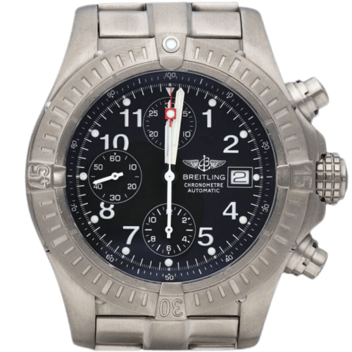 Montre Breitling Super Avenger - Montre chronographe en acier et titane 58 Facettes MT47259