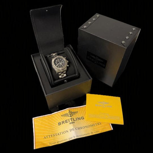 Montre Breitling Super Avenger - Montre chronographe en acier et titane 58 Facettes MT47259