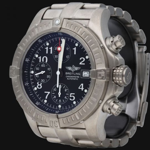 Montre Breitling Super Avenger - Montre chronographe en acier et titane 58 Facettes MT47259