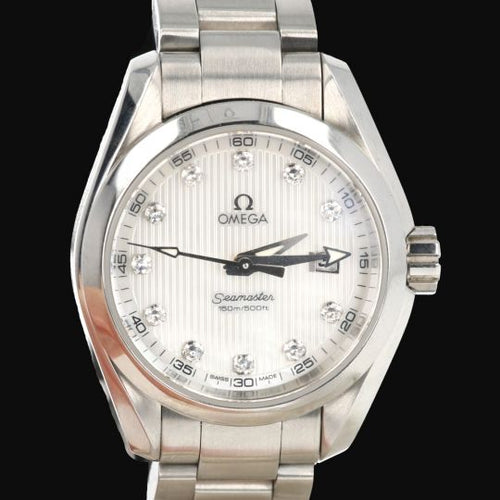 Montre Omega Seamaster Aqua Terra - Montre acier et diamants 58 Facettes MT47143