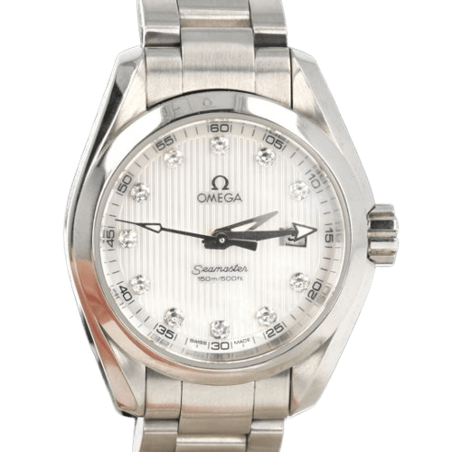 Montre Omega Seamaster Aqua Terra - Montre femme en acier et diamants 58 Facettes MT47143