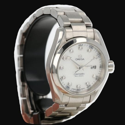 Montre Omega Seamaster Aqua Terra - Montre femme en acier et diamants 58 Facettes MT47143