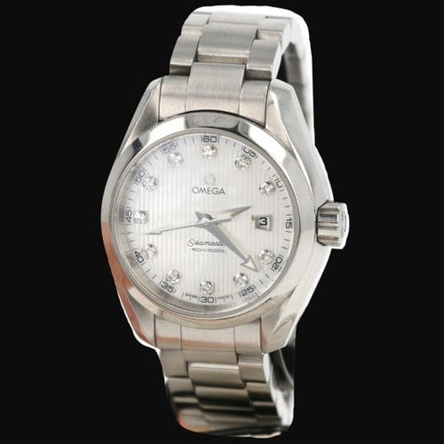 Montre Omega Seamaster Aqua Terra - Montre femme en acier et diamants 58 Facettes MT47143