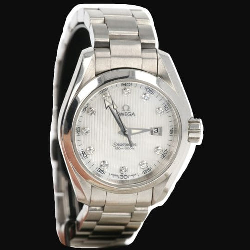 Montre Omega Seamaster Aqua Terra - Montre femme en acier et diamants 58 Facettes MT47143