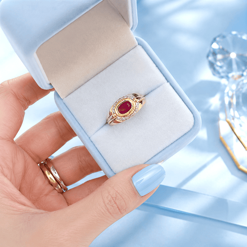 Bague 52.5 Bague en or 18 carats, rubis et diamants 58 Facettes 1788