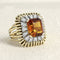 Bague 53 Bague cocktail en or rose, citrine et diamants 58 Facettes OC-61H00029