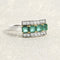 Bague 53 Bague en or gris, émeraudes et diamants 58 Facettes OC-61300096