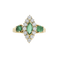 Bague 53 Bague en or jaune, émeraudes et diamants 58 Facettes OC-61300097