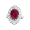 Bague 56 Bague Pompadour en or blanc, rubis et diamants 58 Facettes OC-61600022