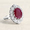 Bague 56 Bague Pompadour en or blanc, rubis et diamants 58 Facettes OC-61600022