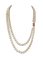 Collier Collier double rang Akoya en or jaune, grenats et diamants 58 Facettes 933