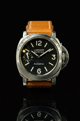 Montre Panerai Luminor Marina - Montre PAM00001 en acier avec certificat COSC 58 Facettes