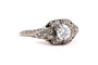 Bague 54 Art déco - Bague en or blanc 18 carats et diamants 58 Facettes 23845