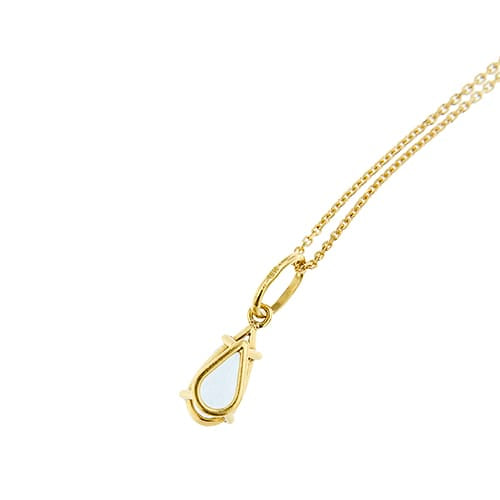 Collier Collier avec pendentif en or jaune et aigue-marine 58 Facettes 40531