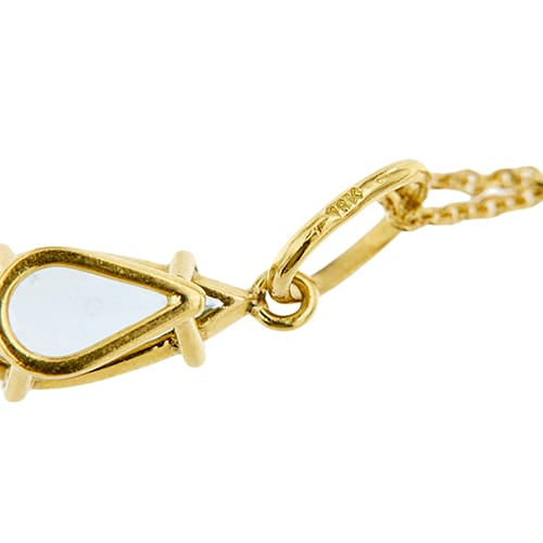 Collier Collier avec pendentif en or jaune et aigue-marine 58 Facettes 40531
