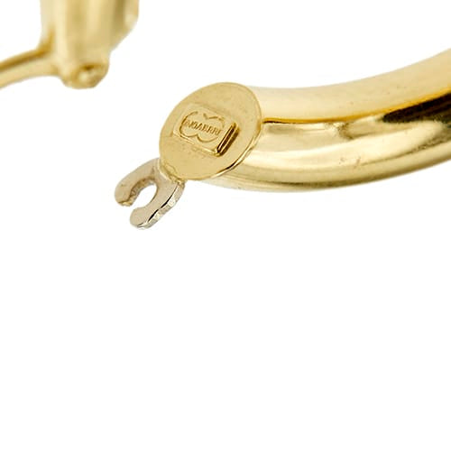Boucles d'oreilles Unoaerre - Boucles d'oreilles créoles en or jaune 58 Facettes 38892
