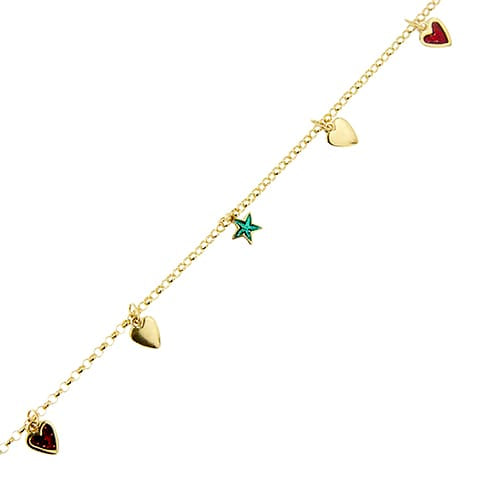 Bracelet Bracelet à charms émaillés en or jaune 58 Facettes 39641