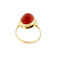 Bague 56 Bague en or jaune 18 ct et corail rouge 58 Facettes 38376