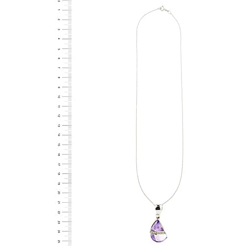 Collier Vieri - Collier en or blanc avec améthyste et diamants 58 Facettes 37363
