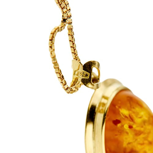 Collier Collier maille vénitienne en or jaune et ambre 58 Facettes 28657