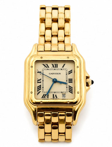 Montre Cartier Panthère - Montre Medium Date en or jaune 18 carats 58 Facettes Cp