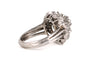 Bague 51 Années 50 - Bague en or blanc, diamant brillant et diamants 8/8 58 Facettes 23824