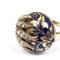 55 Bague porte-poison en or jaune, émaux et diamants 58 Facettes 449/26 B