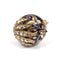 55 Bague porte-poison en or jaune, émaux et diamants 58 Facettes 449/26 B