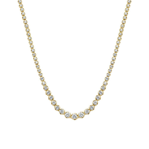 Collier Disco - Collier tennis gradué en or 18K et diamants 58 Facettes GPD1038YG