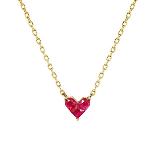 Collier Heart to Have - Collier Ruby by Heart en or 18K et rubis 58 Facettes GPD1340YG