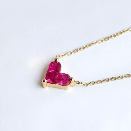 Collier Heart to Have - Collier Ruby by Heart en or 18K et rubis 58 Facettes GPD1340YG