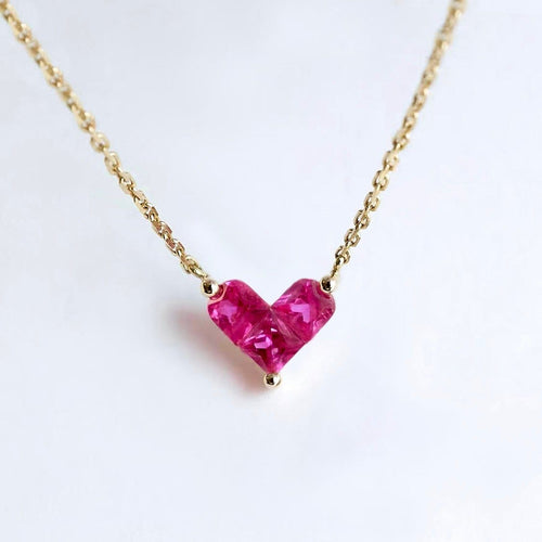 Collier Heart to Have - Collier Ruby by Heart en or 18K et rubis 58 Facettes GPD1340YG