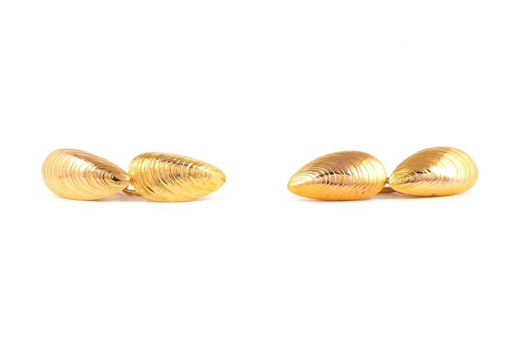 Boutons de manchette Boutons de manchette années 50 en or jaune 18 carats 58 Facettes B891