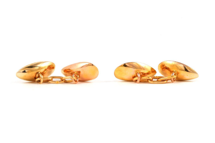 Boutons de manchette Boutons de manchette années 50 en or jaune 18 carats 58 Facettes B891
