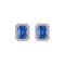 Boucles d'oreilles Boucles d'oreilles en or blanc 18K, saphirs et diamants 58 Facettes GER1043WG