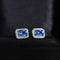 Boucles d'oreilles Boucles d'oreilles en or blanc 18K, saphirs et diamants 58 Facettes GER1043WG