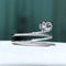 Bague 53 Teide - Bague diamant ovale en or blanc 18K 58 Facettes GBR1065WG
