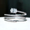 Bague 53 Teide - Bague diamant ovale en or blanc 18K 58 Facettes GBR1065WG