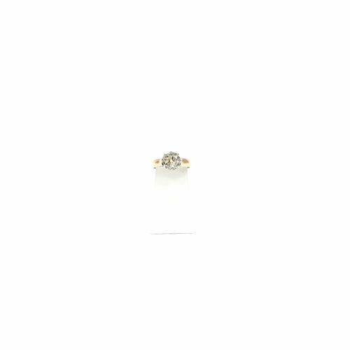Bague 53 Bague solitaire en or rose, platine et diamant 58 Facettes Z15B51830