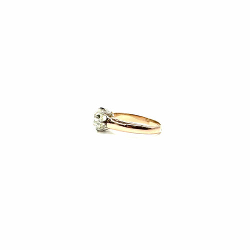 Bague 53 Bague solitaire en or rose, platine et diamant 58 Facettes Z15B51830
