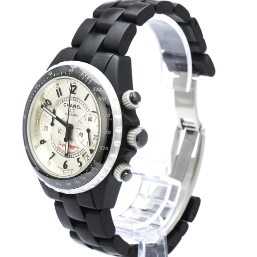 Montre Chanel J12 - Montre chronographe automatique en céramique et acier 58 Facettes ev5hj4x2z5