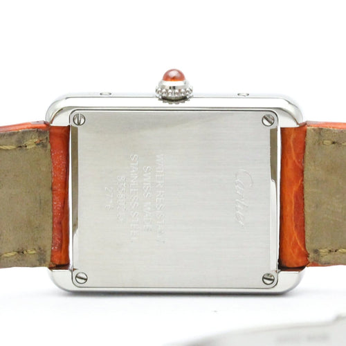 Montre Cartier Tank Solo - Montre quartz en or rose et alligator 58 Facettes cq49kyc09u