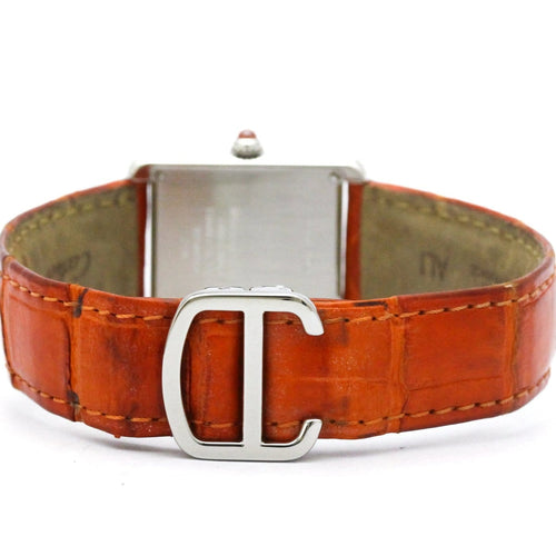 Montre Cartier Tank Solo - Montre quartz en or rose et alligator 58 Facettes cq49kyc09u