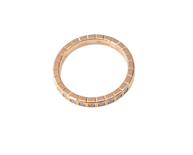 Bague 51.5 Chopard Ice Cube - Bague en or rose 18K et diamants 58 Facettes chop.all
