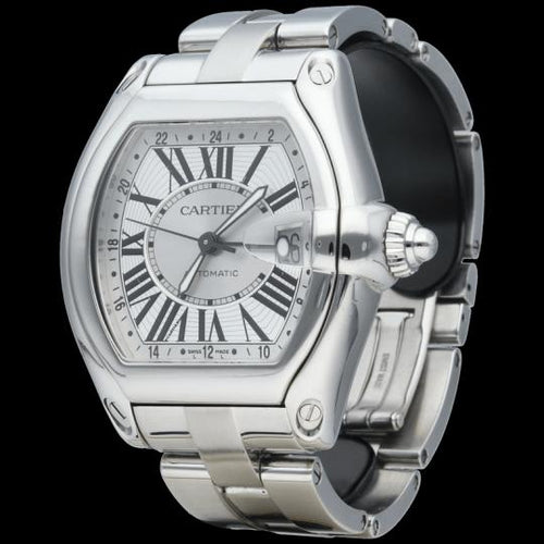 Montre Cartier Roadster XL GMT - Montre en acier 58 Facettes MT47192