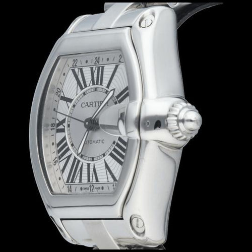 Montre Cartier Roadster XL GMT - Montre en acier 58 Facettes MT47192